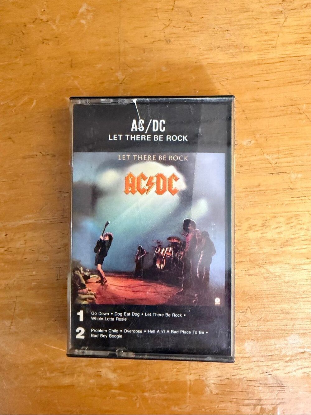 AC/DC Let There Be Rock Cassette Tape Vintage Rock Album (9086)